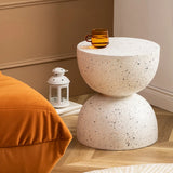 Wuli Nordic Hourglass Imitation Terrazzo Small Side Table