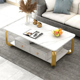 Luxury Modern Living Room Coffee Table - Minimalist Reception and Side Sofa Table