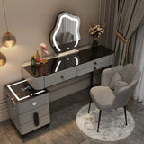 Nordic Luxury Smart Dressing Table with Wireless Charging & Sound Cloud Mirror - Multifunctional Makeup Vanity