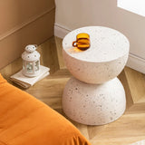 Wuli Nordic Hourglass Imitation Terrazzo Small Side Table